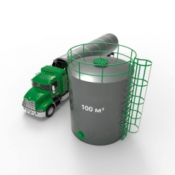 Резервуар (емкость) вертикальный стальной РВС 100 кубов 