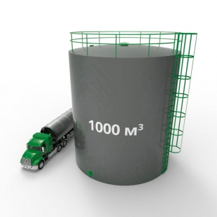 Резервуар (емкость) вертикальный стальной РВС 1000 кубов 