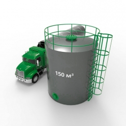 Резервуар (емкость) вертикальный стальной РВС 150 кубов 