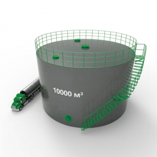 Резервуар (емкость) вертикальный стальной с понтоном РВСП 10000 кубов 