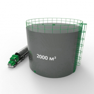 Резервуар (емкость) вертикальный стальной с понтоном РВСП 2000 кубов 