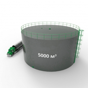 Резервуар (емкость) вертикальный стальной с понтоном РВСП 5000 кубов 